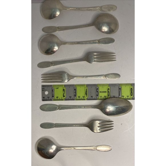 Vtg 1847 Rogers Bros Silverplate IS Replacement 8pc Set Restore Repurpose S Mono - Picture 3 of 7
